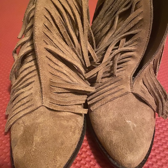 Coconuts by Matisse Tan Suede fringe Booties - Picture 2 of 8